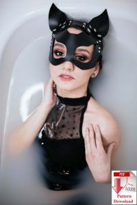 手工皮具图纸 兔女郎面具图纸st002-皮艺果手工皮具图纸