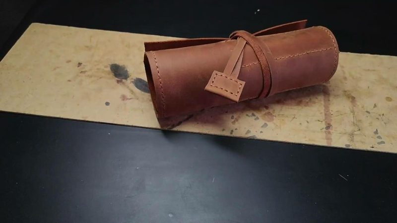 手工皮具图纸 卷皮工具袋le011-皮艺果手工皮具图纸