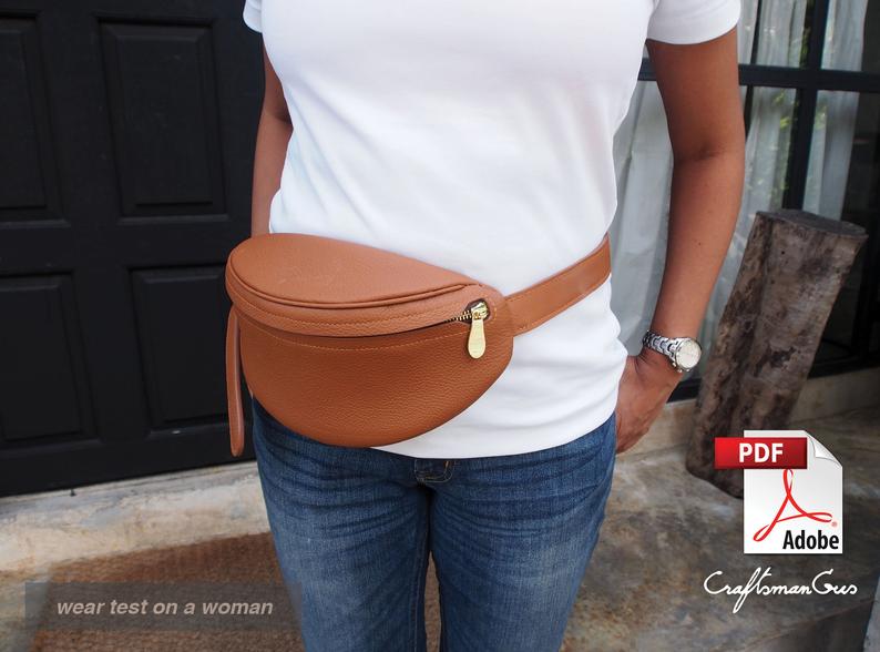 图片[3]-手工皮具图纸 胸挎包cr001-皮艺果手工皮具图纸