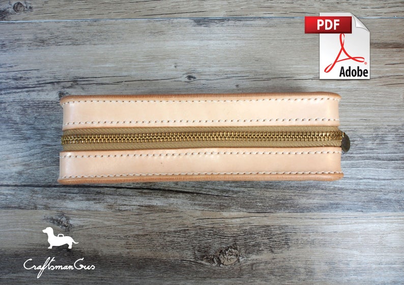 图片[3]-手工皮具图纸 笔袋cr003-皮艺果手工皮具图纸