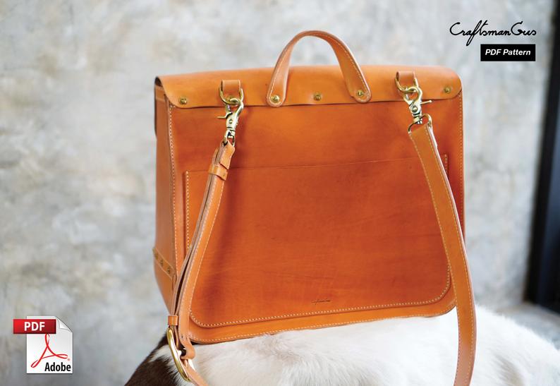 图片[2]-手工皮具图纸 信使包cr006-皮艺果手工皮具图纸