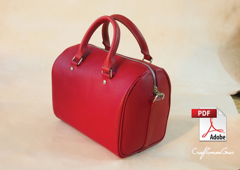 图片[2]-手工皮具图纸 波士顿包cr011-皮艺果手工皮具图纸