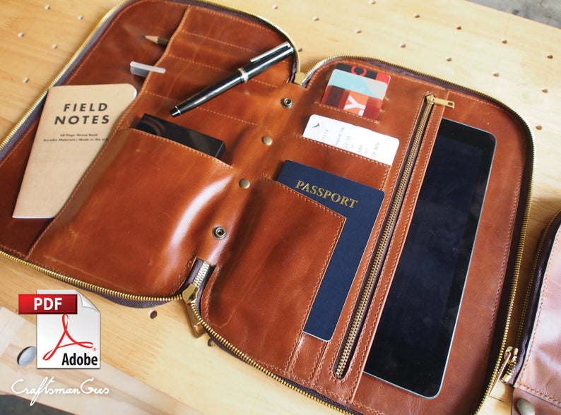 图片[3]-手工皮具图纸 护照文件收纳包cr012-皮艺果手工皮具图纸