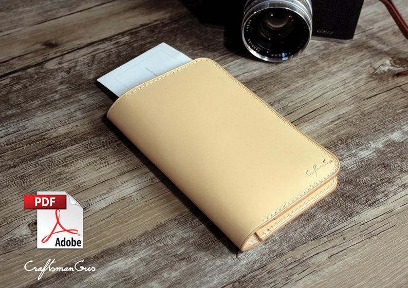 图片[3]-手工皮具图纸 护照夹cr013-皮艺果手工皮具图纸