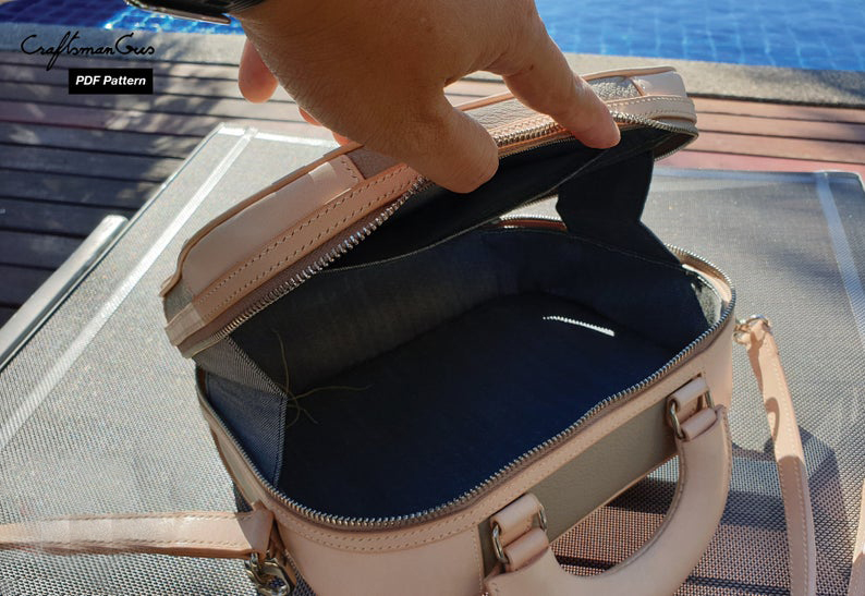 图片[2]-手工皮具图纸 手提小皮包 cr024-皮艺果手工皮具图纸