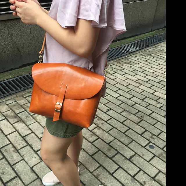 手工皮具图纸 邮差信使包 cr025-皮艺果手工皮具图纸