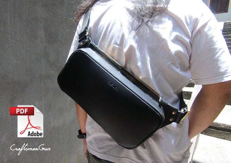 图片[4]-手工皮具图纸 腰挎包 cr027-皮艺果手工皮具图纸