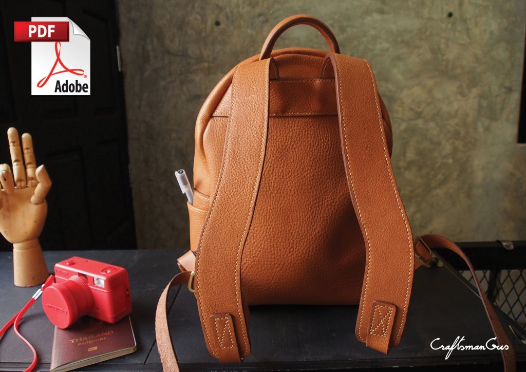 图片[3]-手工皮具图纸 双肩背包 cr031-皮艺果手工皮具图纸