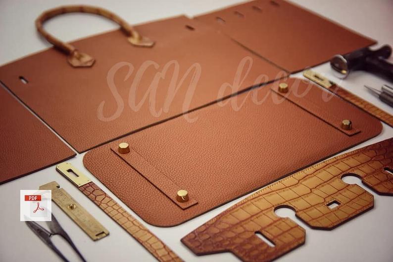 图片[3]-手工皮具图纸 铂金包（25 /35cm) ds001-皮艺果手工皮具图纸