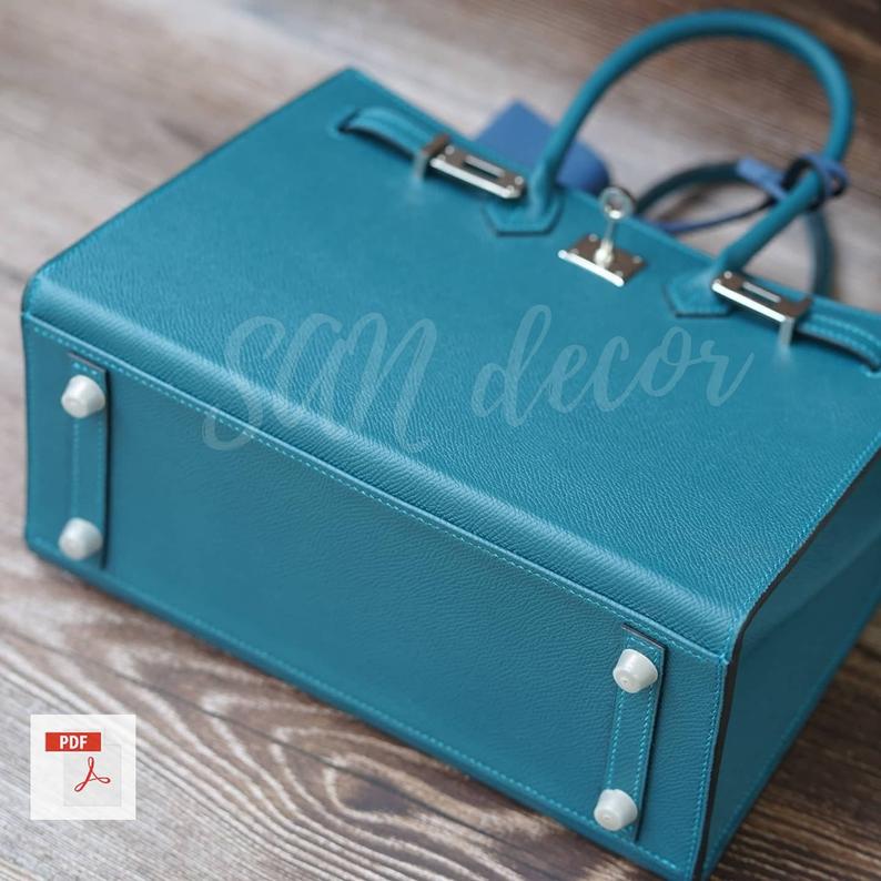 图片[4]-手工皮具图纸 铂金包（25 /35cm) ds001-皮艺果手工皮具图纸