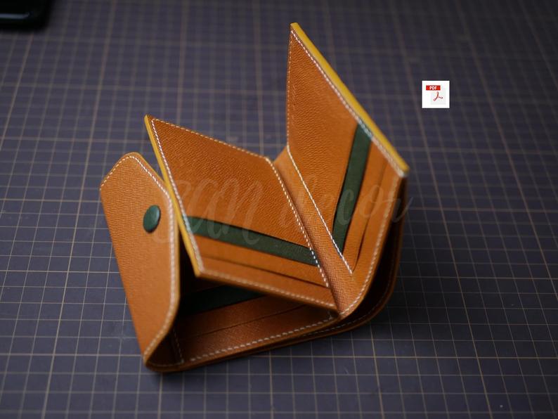 图片[2]-手工皮具图纸 多折卡包ds002-皮艺果手工皮具图纸