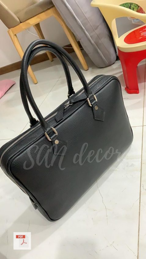 手工皮具图纸 公文包ds004-皮艺果手工皮具图纸