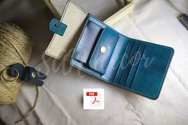 图片[2]-手工皮具图纸 对折卡包ds006-皮艺果手工皮具图纸