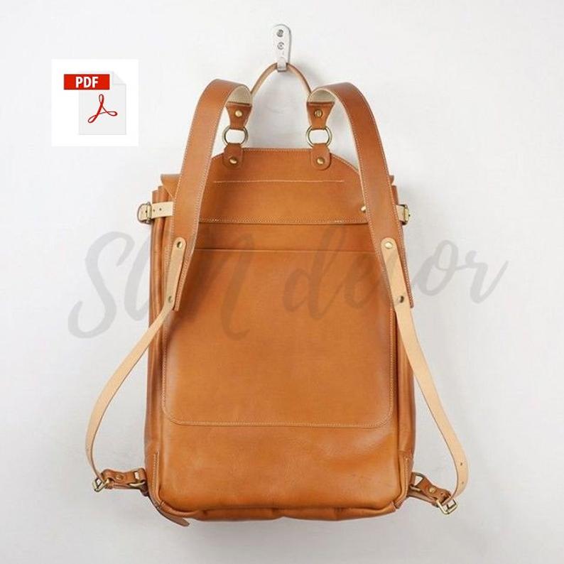 图片[4]-手工皮具图纸 双肩书包ds011-皮艺果手工皮具图纸