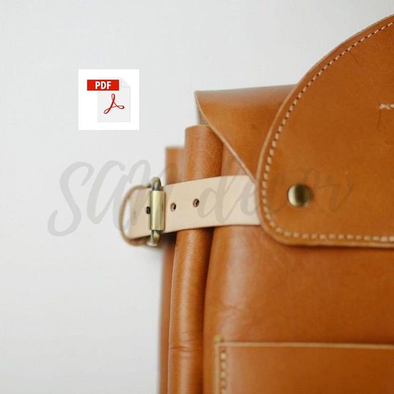 图片[2]-手工皮具图纸 双肩书包ds011-皮艺果手工皮具图纸