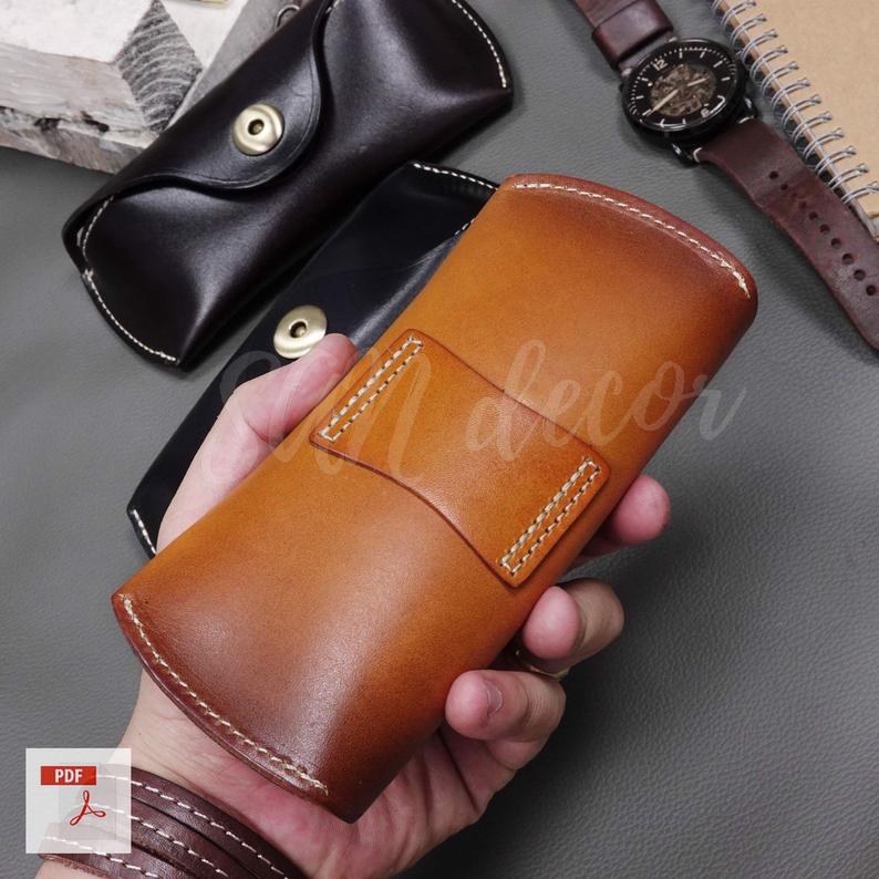 图片[3]-手工皮具图纸 眼镜盒ds014-皮艺果手工皮具图纸