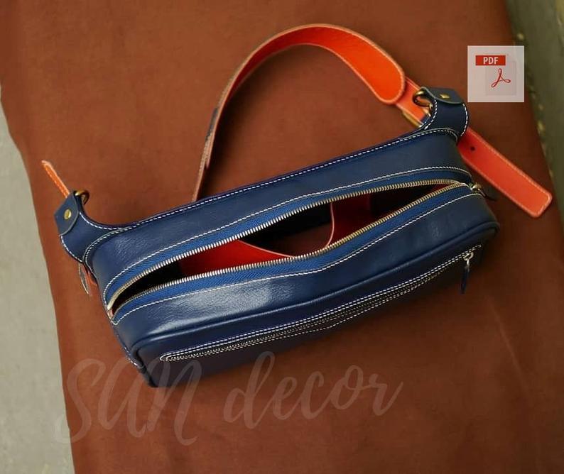 图片[2]-手工皮具图纸 胸挎包ds015-皮艺果手工皮具图纸