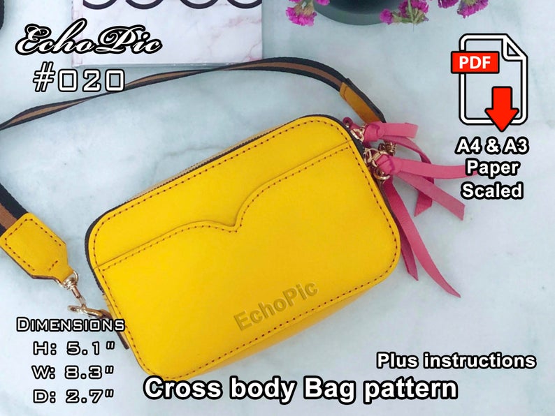 图片[2]-手工皮具图纸 小挎包ec002-皮艺果手工皮具图纸