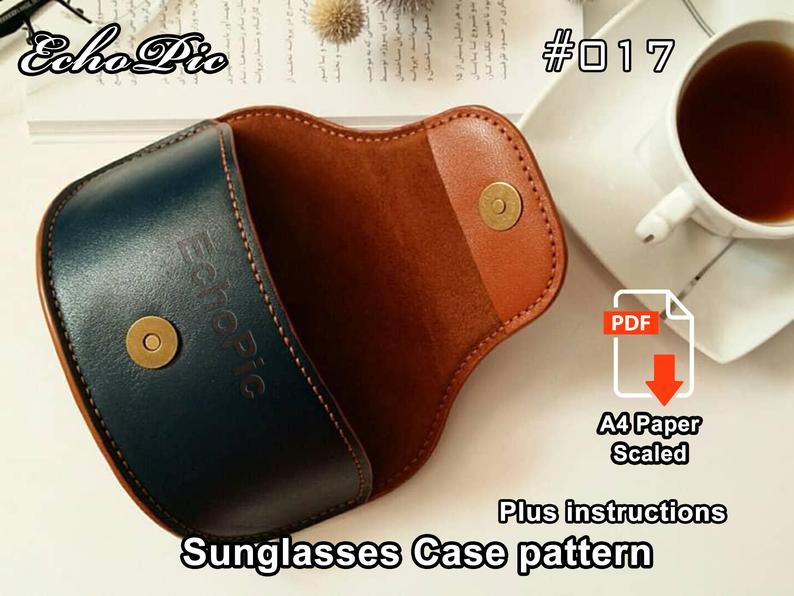 图片[2]-手工皮具图纸 眼镜盒ec007-皮艺果手工皮具图纸