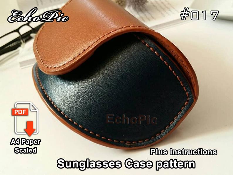 图片[3]-手工皮具图纸 眼镜盒ec007-皮艺果手工皮具图纸