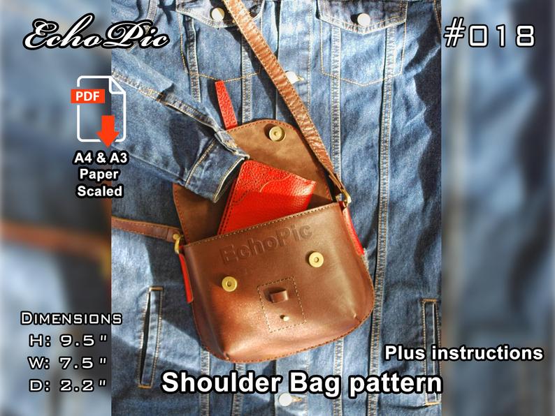 图片[2]-手工皮具图纸 打角小挎包ec008-皮艺果手工皮具图纸