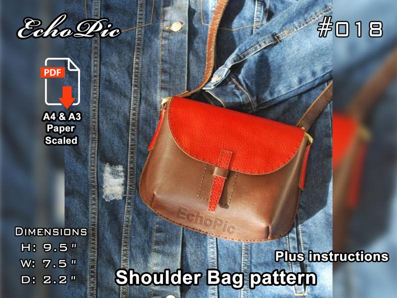 图片[3]-手工皮具图纸 打角小挎包ec008-皮艺果手工皮具图纸