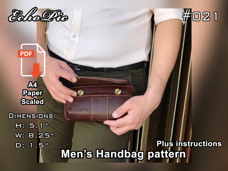 图片[3]-手工皮具图纸 手拿包ec010-皮艺果手工皮具图纸