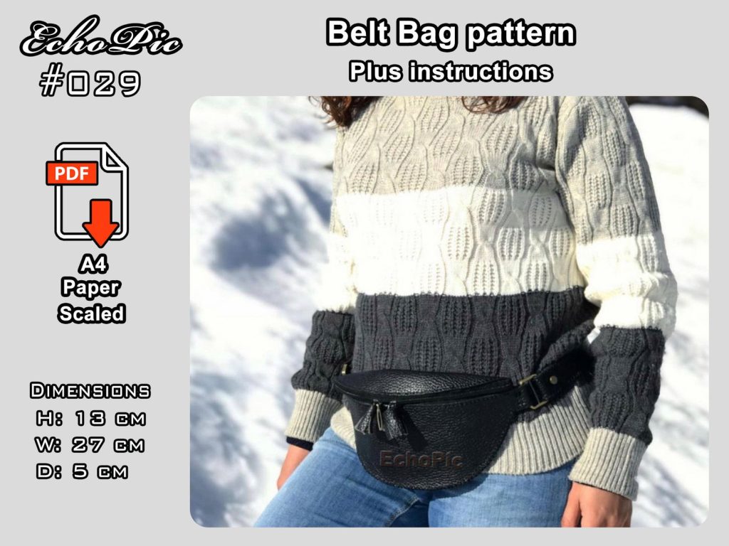 图片[1]-手工皮具图纸 腰包ec016-皮艺果手工皮具图纸