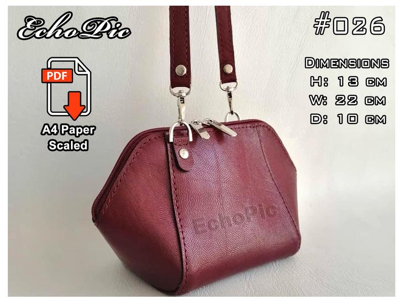 图片[2]-手工皮具图纸 饺子包ec017-皮艺果手工皮具图纸