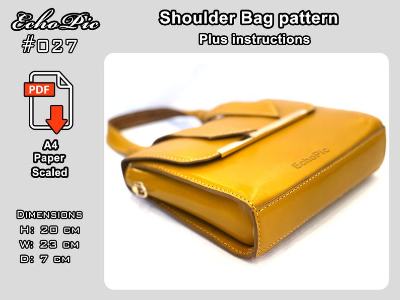 图片[2]-手工皮具图纸 手提挎包ec018-皮艺果手工皮具图纸