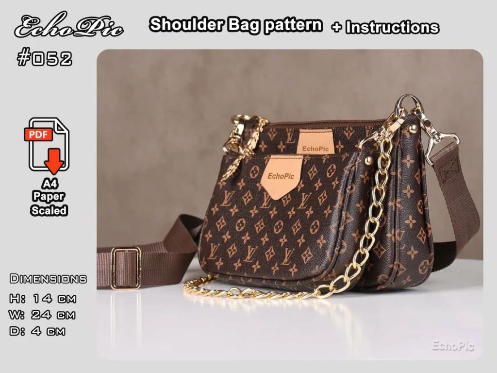 图片[1]-手工皮具图纸 lv驴家包ec027-皮艺果手工皮具图纸