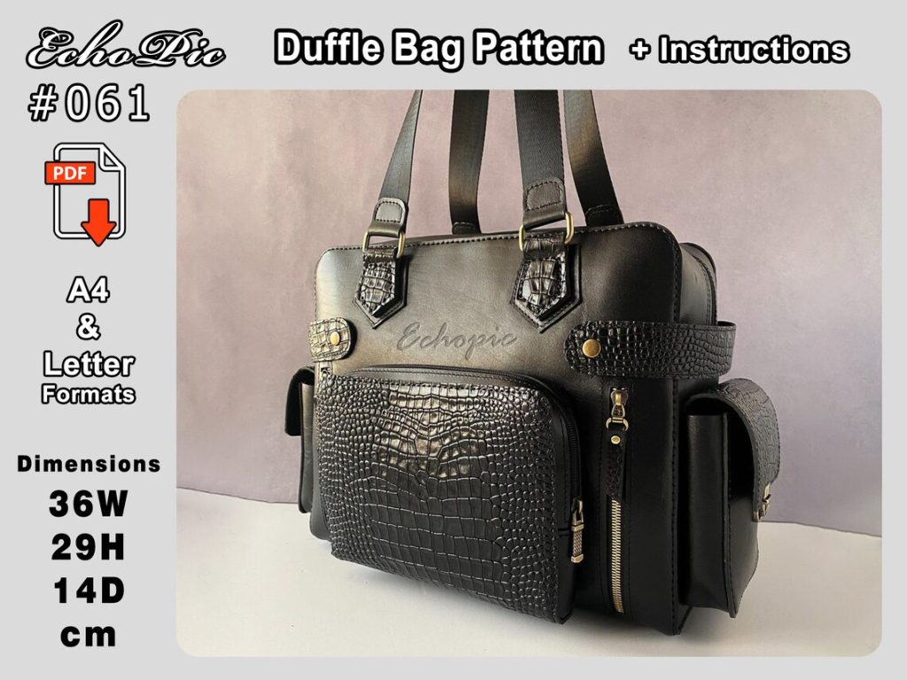 图片[3]-手工皮具图纸 旅行包ec033-皮艺果手工皮具图纸