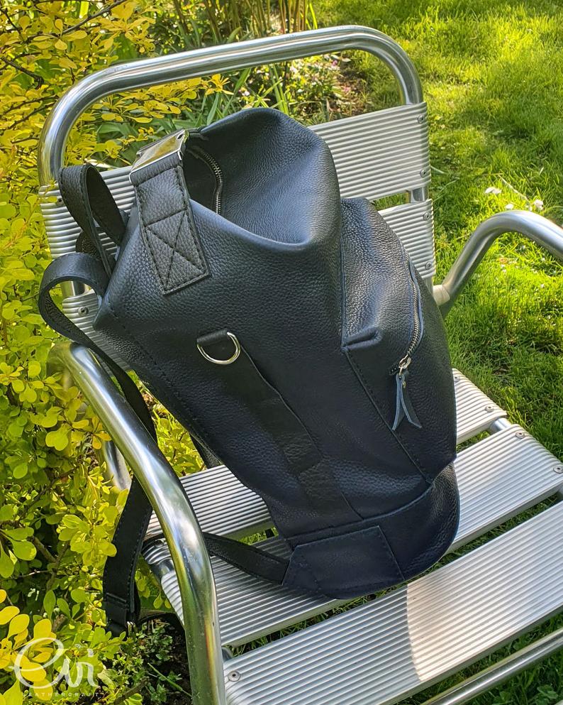 图片[2]-手工皮具图纸 双肩包ed008-皮艺果手工皮具图纸