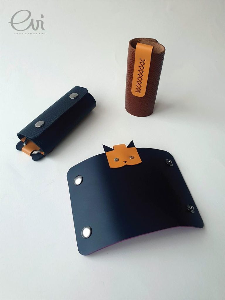 图片[2]-手工皮具图纸 钥匙包ed009-皮艺果手工皮具图纸