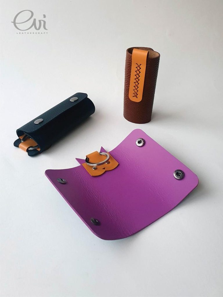 图片[3]-手工皮具图纸 钥匙包ed009-皮艺果手工皮具图纸