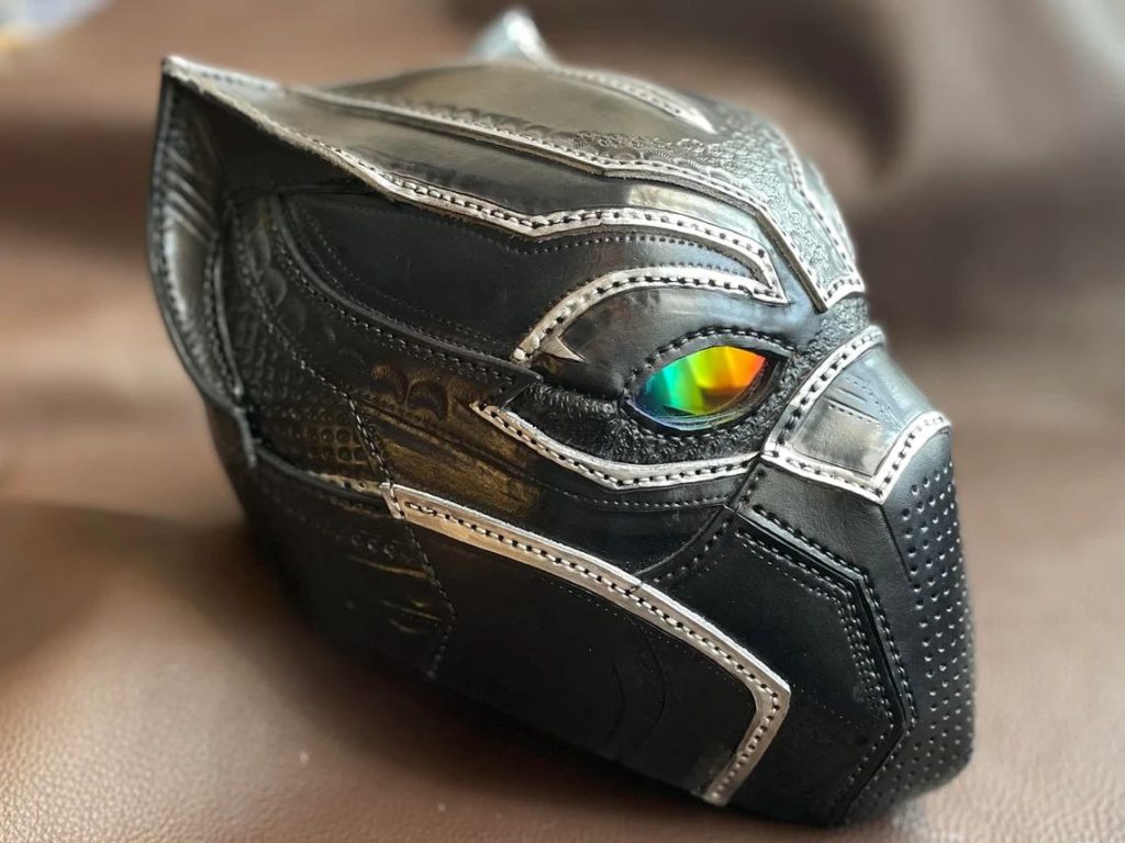 图片[2]-手工皮具图纸 黑豹头盔gc009-皮艺果手工皮具图纸