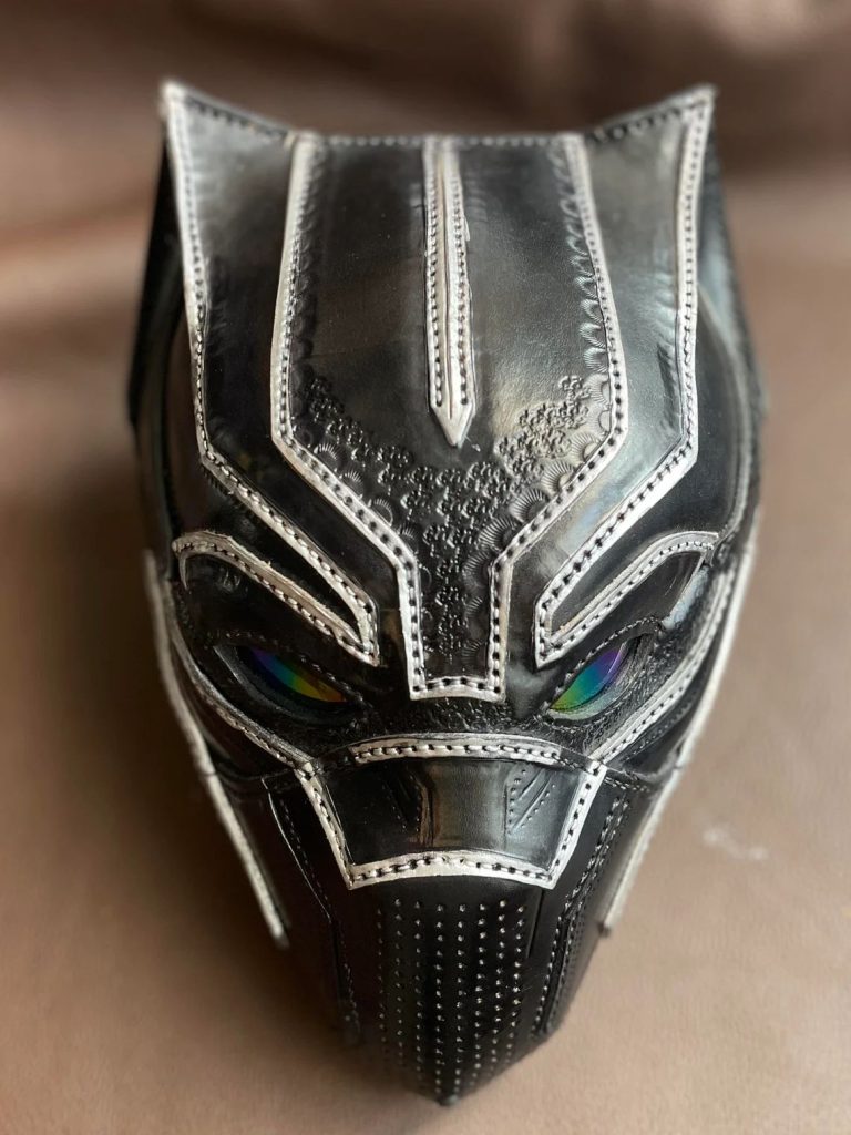 图片[1]-手工皮具图纸 黑豹头盔gc009-皮艺果手工皮具图纸