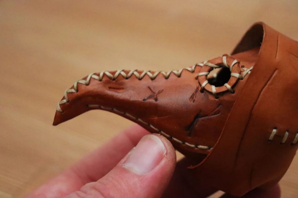 图片[1]-手工皮具图纸 鸟嘴挂件go007-皮艺果手工皮具图纸