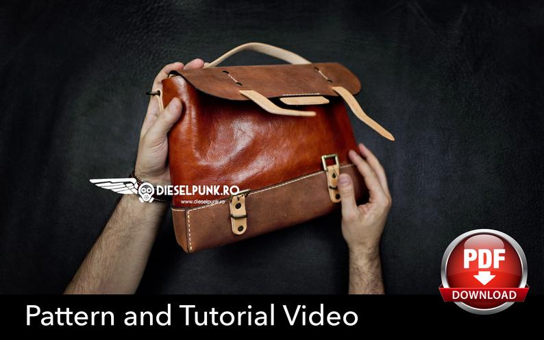 图片[3]-手工皮具图纸 邮差包di001-皮艺果手工皮具图纸