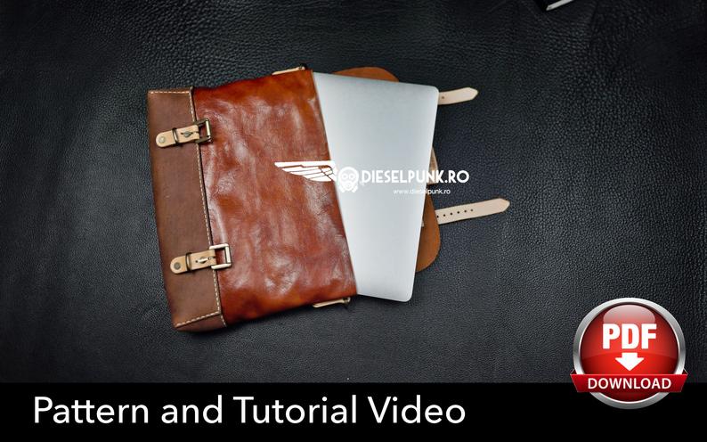 图片[2]-手工皮具图纸 邮差包di001-皮艺果手工皮具图纸