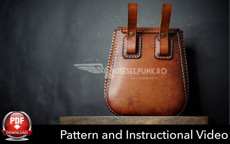 图片[2]-手工皮具图纸 腰包di002-皮艺果手工皮具图纸