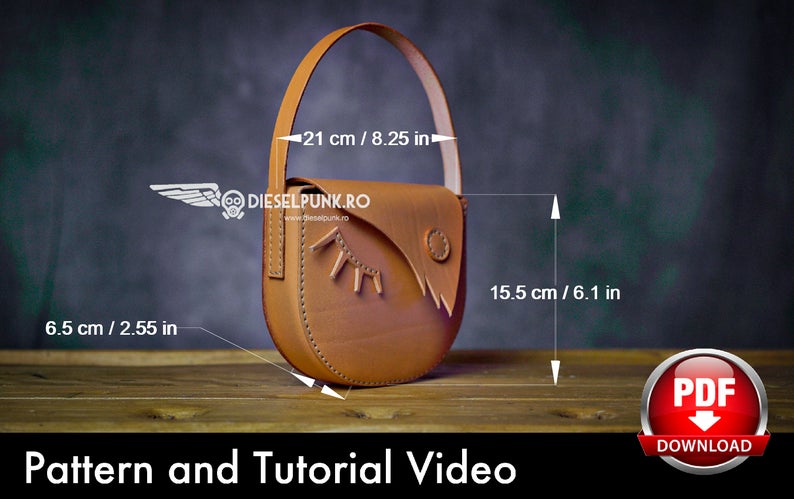 图片[2]-手工皮具图纸 手提包di009-皮艺果手工皮具图纸