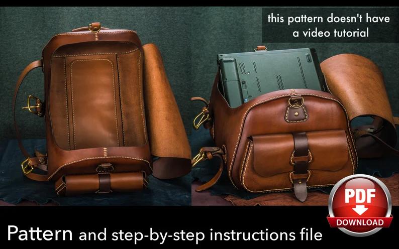 图片[2]-手工皮具图纸 单肩包di014-皮艺果手工皮具图纸