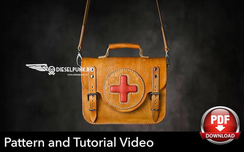 手工皮具图纸 医生包di015-皮艺果手工皮具图纸