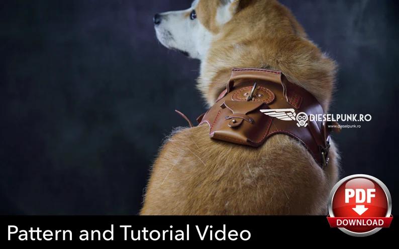 图片[2]-手工皮具图纸 狗狗牵引绳di016-皮艺果手工皮具图纸