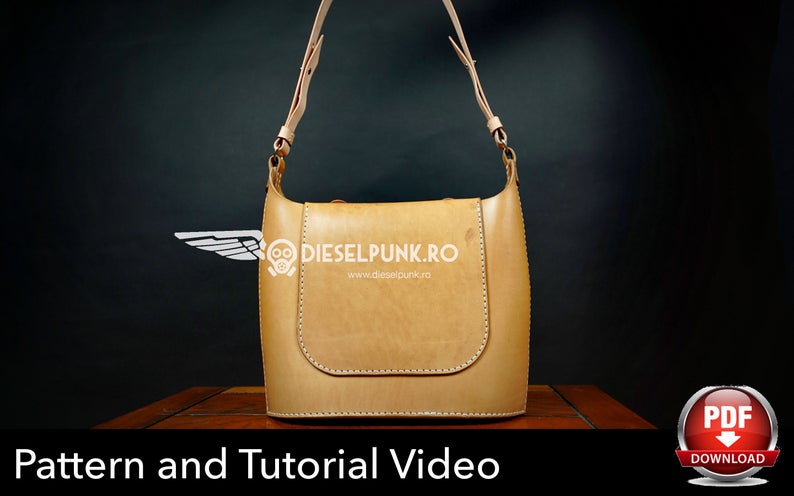 图片[3]-手工皮具图纸 托特包di018-皮艺果手工皮具图纸