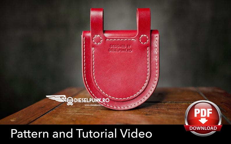 图片[2]-手工皮具图纸 腰挎包di026-皮艺果手工皮具图纸