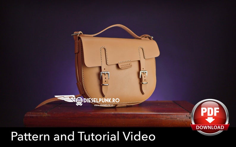 图片[3]-手工皮具图纸 邮差包di031-皮艺果手工皮具图纸