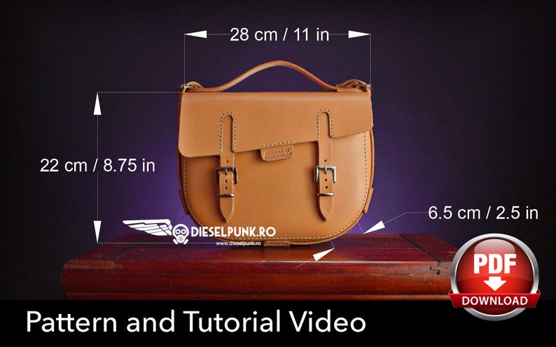 图片[2]-手工皮具图纸 邮差包di031-皮艺果手工皮具图纸