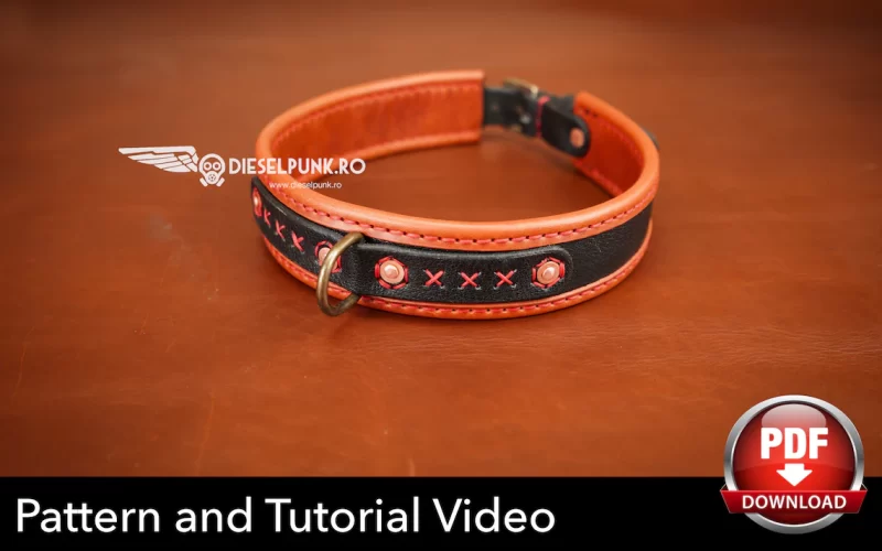 手工皮具图纸 项圈di038-皮艺果手工皮具图纸